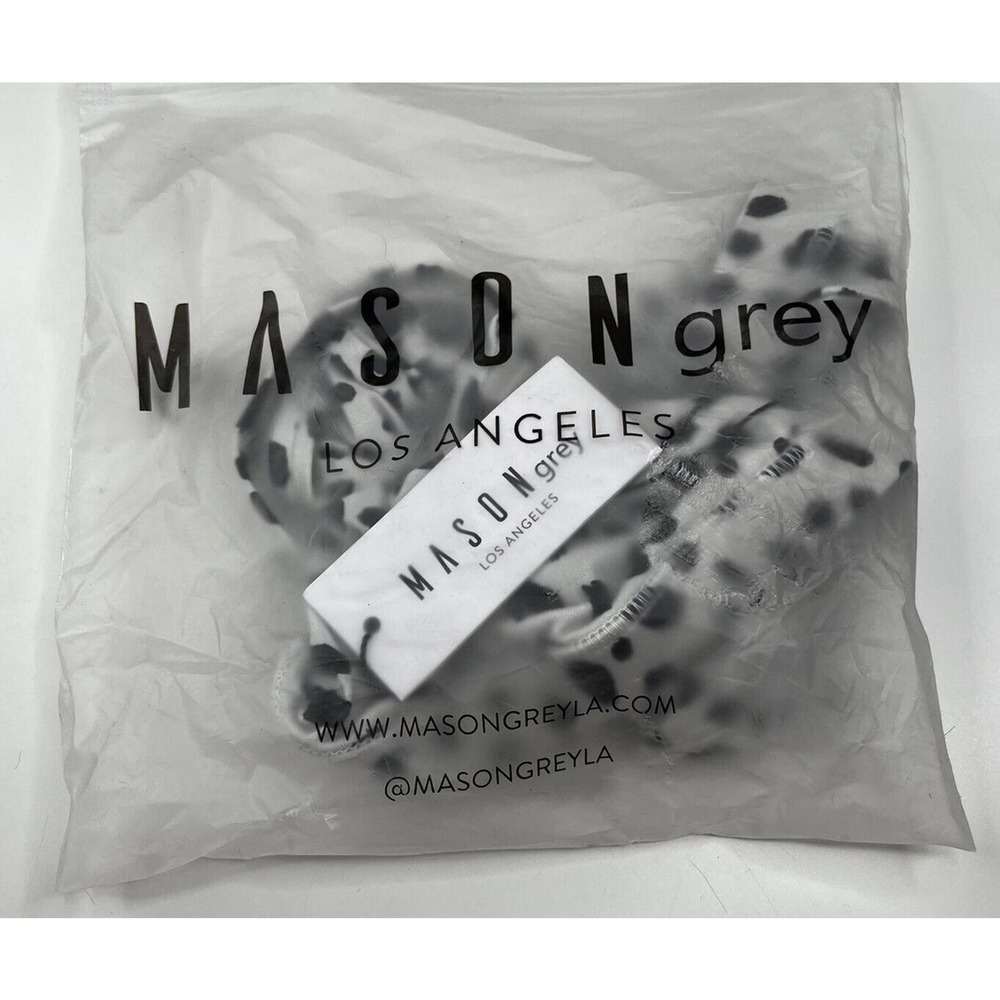 NWT Mason Grey Bralette Bikini Top Size Medium Gray Cheetah Spotted Non-padded - Picture 6 of 6